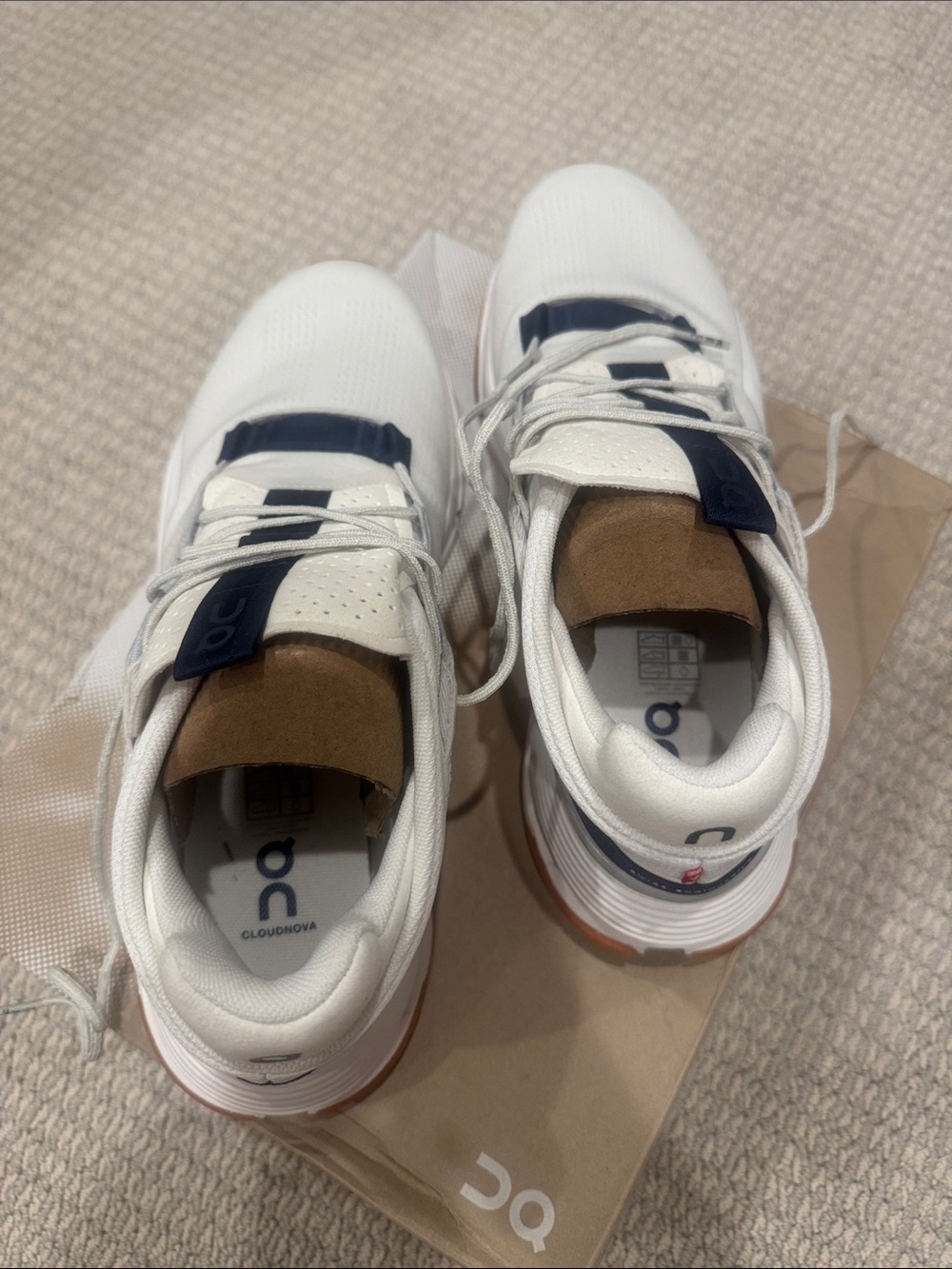 On Running Men’s White Navy Cloudnova 2 - Picture 4 of 7